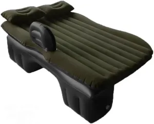 Car Air Mattress for Mitsubishi Triton 2015-2023, Inflatable Back Seat Sleeping Pad with Pump & 2 Pillows, Folding Portable Camping Bed for Travel& Road Trips,Black
