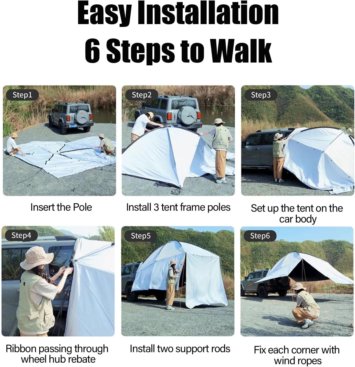 Car Awning for Ligier JS50/JS60/Myli/Pulse 4/Be Sun, Retractable Vehicle Awning Car Tail Tent Waterproof Shed Car Camping for Travel, Camping,A