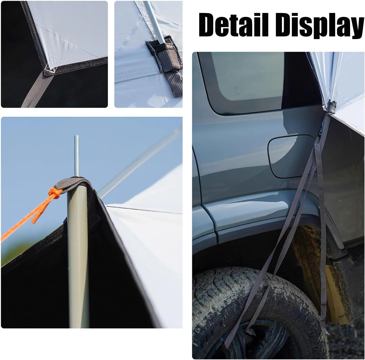 Car Awning for Ligier JS50/JS60/Myli/Pulse 4/Be Sun, Retractable Vehicle Awning Car Tail Tent Waterproof Shed Car Camping for Travel, Camping,A