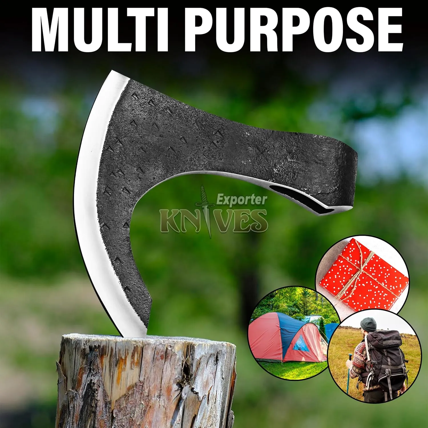 Carbon Steel Bearded Camping Viking Axe Head/Hatchet Head CSH-15 (CSH-15)