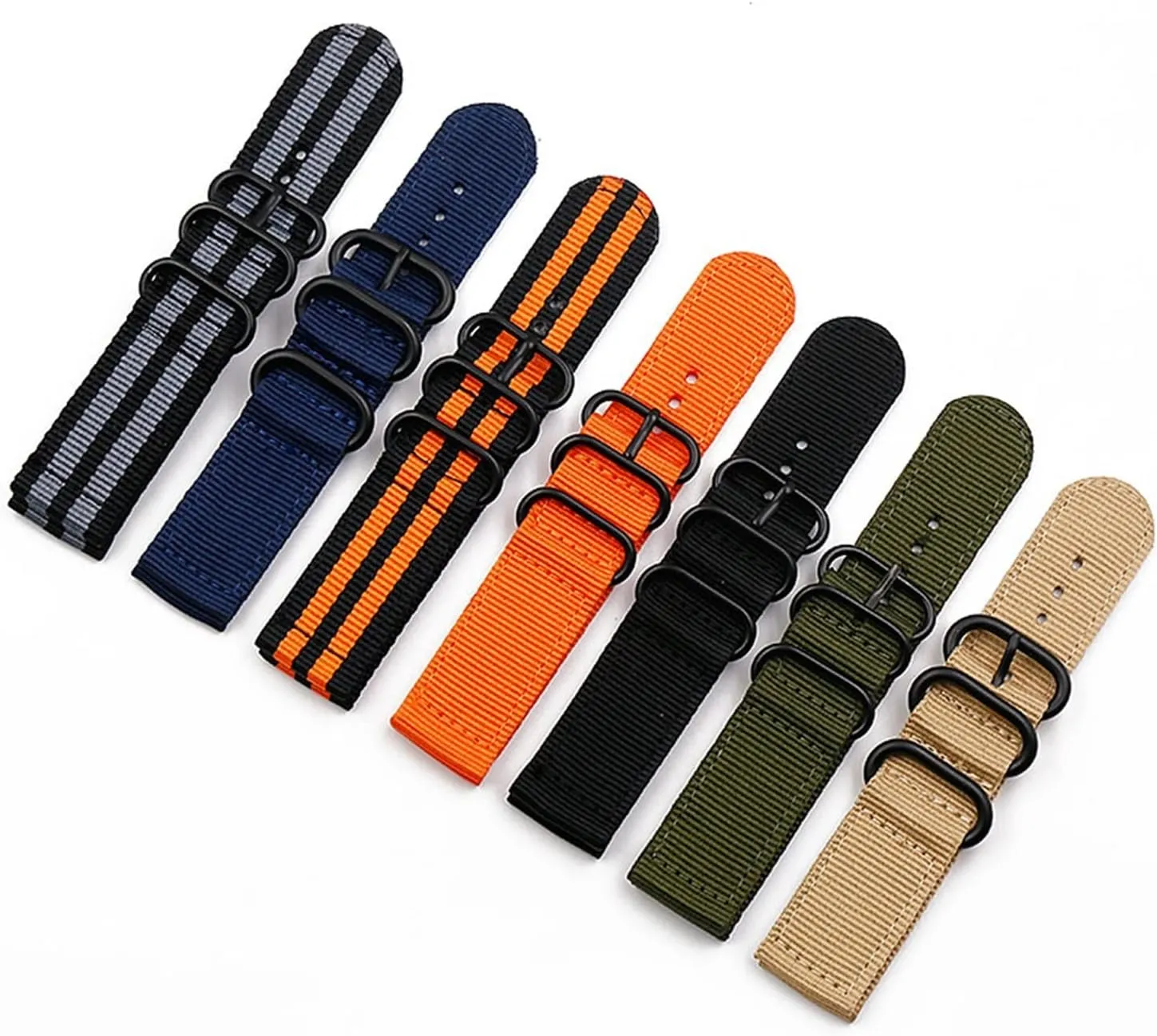 CAREG Watch Accessories Nylon Strap Male Pin Buckle 18mm20mm22mm24mm Sports Waterproof Strap Female Bracelet Men Watch Band Durable