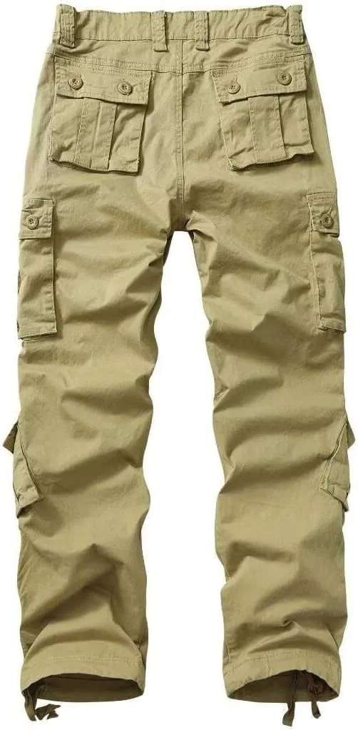 Cargo Pants Women Baggy Camo Tactical Pants Straight Leg Casual Y2K Work Trousers with 9 Pockets No Belt