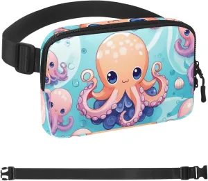 Cartoon Octopus-1217 Belt Bag for Men and Women Fanny Pack,Belt Bag with Adjustable Strap,Fashion Crossbody Everywhere Belt Bag for Travel Outdoors Running Hiking