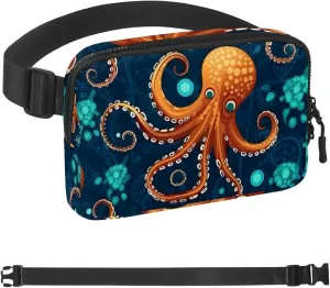 Cartoon Octopus-1222 Crossbody Fanny Pack for Men&Women,Belt Bag for Travel Casual Walking Running Hiking Cycling, 1.5x9.0x5.9in/4x23x15cm