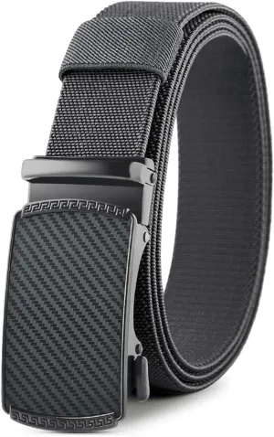 Casual Belt Mesh Nylon Belt Men Automatic Buckle Belts for Golf Hiking Jeans Belt for Men Adjustable Exact Fit Men's Belt