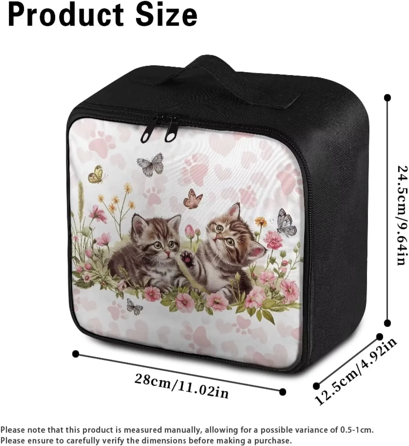 Cat Cute Small First Aid Kit Travel Bag Empty Butterfly First Aid Pouch Travel Medical Supplies Organizer Bag Trauma Kit for Traveling Hiking Camping Backpacking Cycling