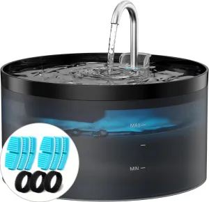 Cat Water Fountain: 108oz/3.2L Cat Fountain Super Silent Pet Water Fountain - Water Fountains for Cats Indoor - Faucet Cat Fountain - Quiet Water Pump - Suitable for Cats and Dogs - BEMOONY
