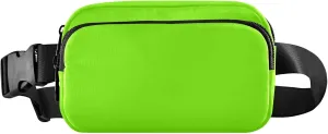 Chartreuse Fanny Belt Bag Waist Packs Crossbody Bags Bum Bag for Running Hiking Travel Workout Adjustable Strap for Women Men
