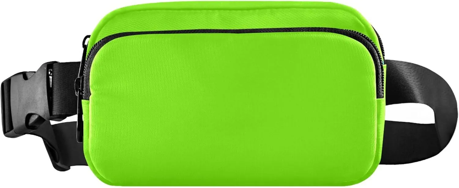 Chartreuse Fanny Belt Bag Waist Packs Crossbody Bags Bum Bag for Running Hiking Travel Workout Adjustable Strap for Women Men