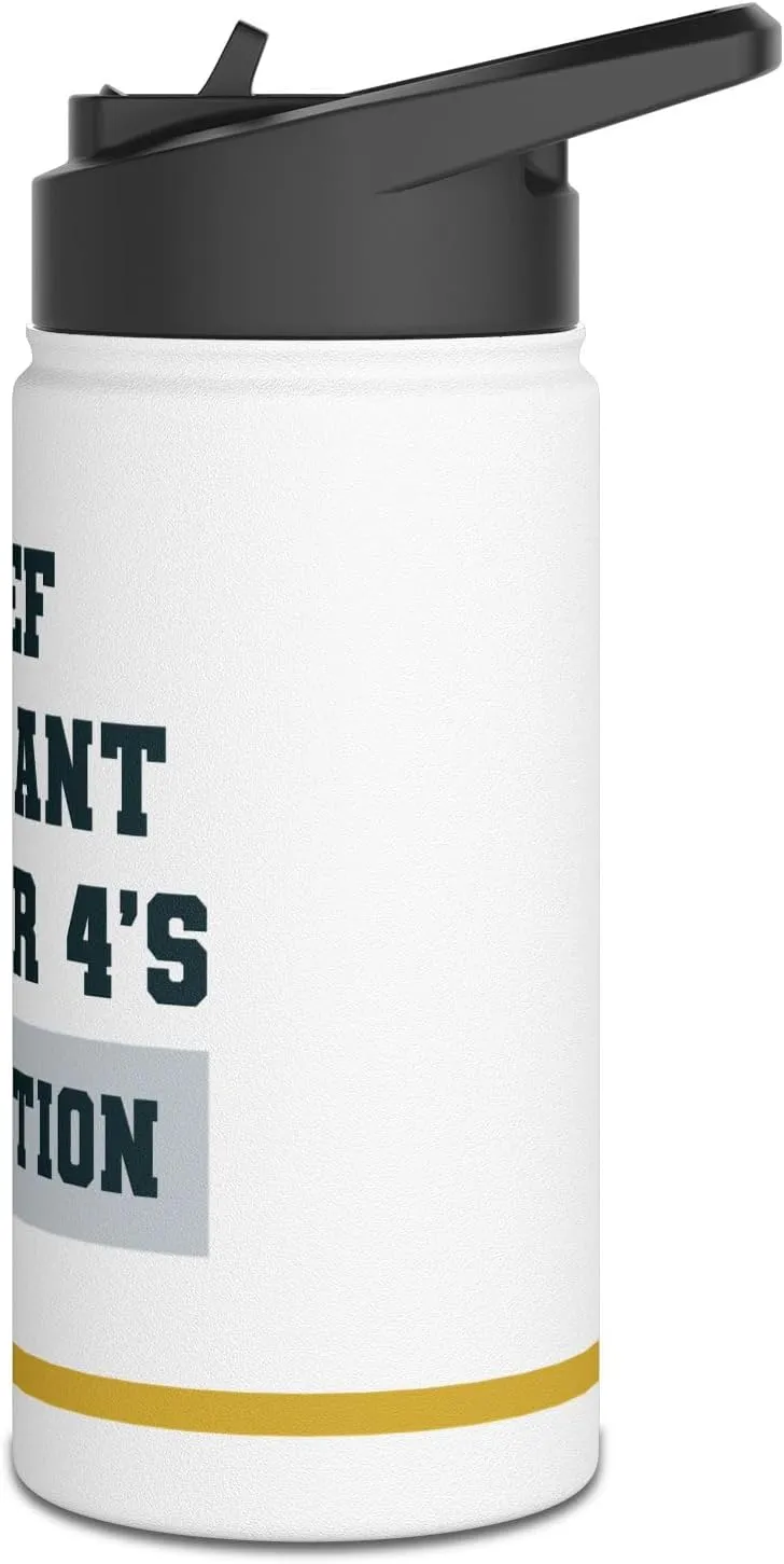 Chief Warrant Officer 4's Hydration: Insulated Water Bottle – Stainless Steel, Standard Lid, BPA-Free, 12oz, 18oz, 32oz (12oz)