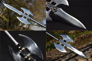 Chinese Sword,Battlefury,Axes,Hatchet(High Carbon Steel Blade,Stainless Steel Rod) Handmade Art