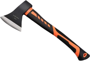 Chopping Axe, 15” Camping Outdoor Hatchet for Wood Splitting and Kindling, Forged Carbon Steel Heat Treated Hand Maul Tool