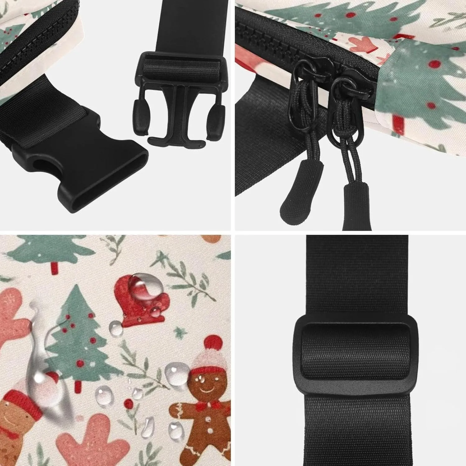 Christmas Elements-2 Belt Bag for Men and Women Fanny Pack,Belt Bag with Adjustable Strap,Fashion Crossbody Everywhere Belt Bag for Travel Outdoors Running Hiking
