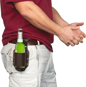 Classic Beer Holster, Leather, Espresso Brown