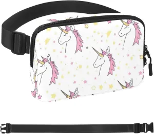 Colored Unicorn-1748 Belt Bag for Men and Women Fanny Pack,Belt Bag with Adjustable Strap,Fashion Crossbody Everywhere Belt Bag for Travel Outdoors Running Hiking