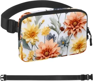 Colorful Flowers-457 Crossbody Fanny Pack for Men&Women,Belt Bag for Travel Casual Walking Running Hiking Cycling