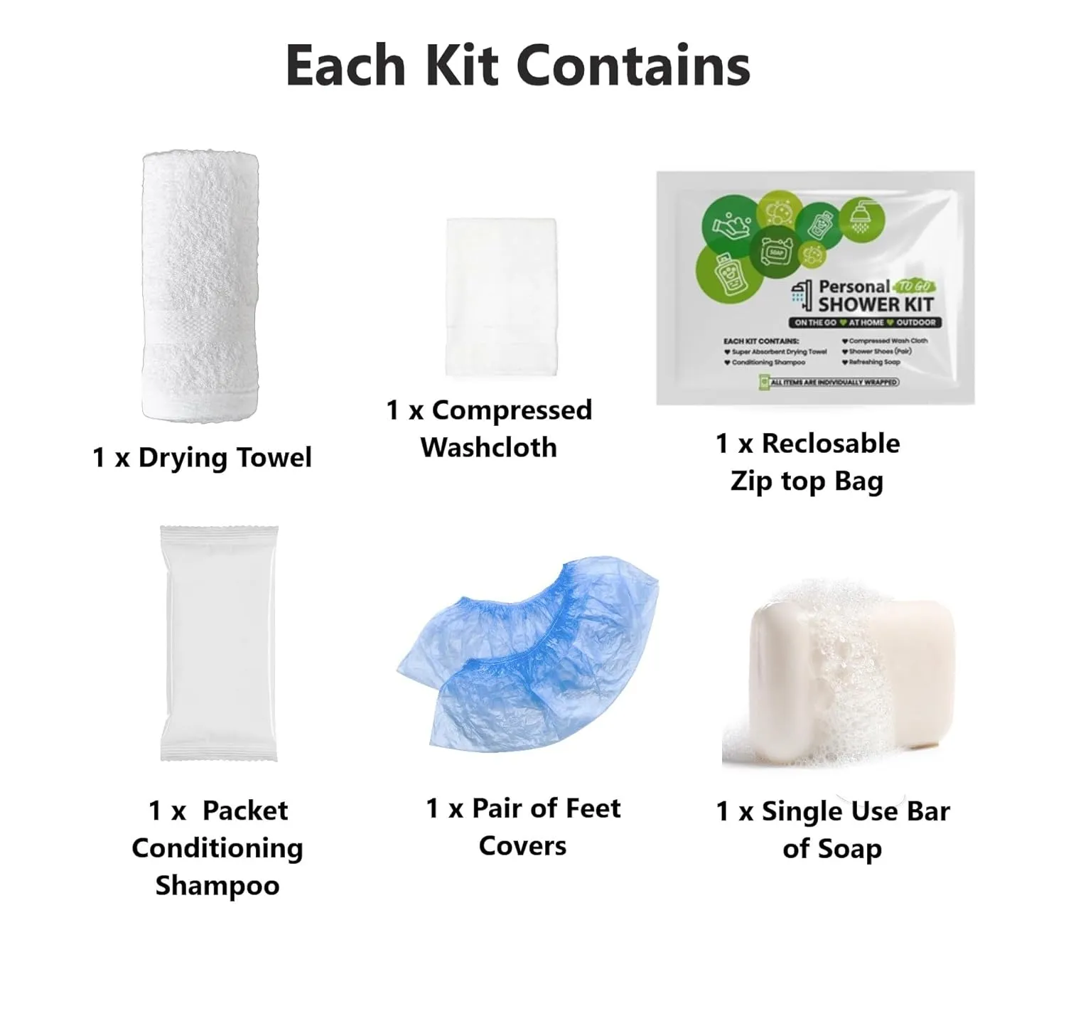 Compact Personal Shower Kit To-Go (Green) – Your Hygiene Companion for Travel, Gym, Camping | Shower on the Go | Shampoo, Soap, Towel. All in One (5)