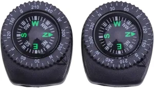 Compass 2 PCS Detachable Compass Waterproof Portable Compass Camping Compass Survival Tools for Watch