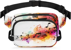 Compose Music Fanny Pack for Women Men,Waist Pack with Adjustable Strap, Fashion Crossbody Packs Belt Bag for Running Workout Sports Travel