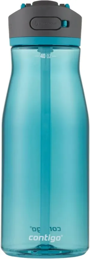 Contigo Ashland 2.0 Water Bottle, 40 oz - Leak-Proof Lid, Protective Spout Cover - Cupholder Friendly, Dishwasher Safe, BPA Free – Juniper