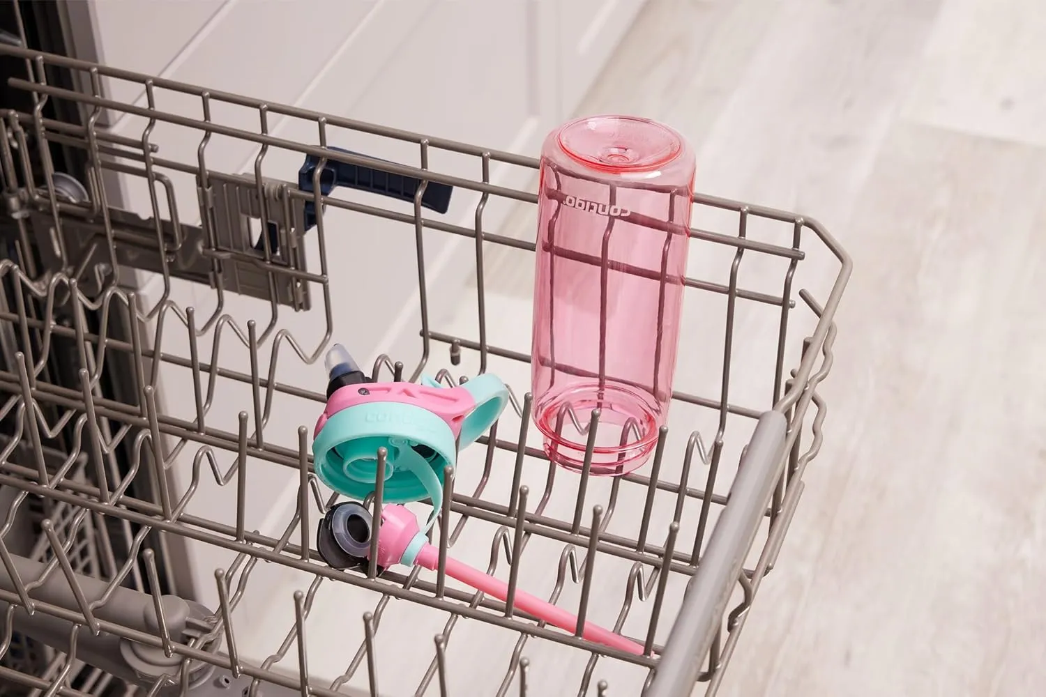 Contigo Aubrey Kids BPA-Free Water Bottle with Silicone Straw, Spill-Proof Lid, Dishwasher Safe, 20oz 2-Pack, Suitable for 3  Years, Azalea/Jade & Blue Raspberry/Azalea