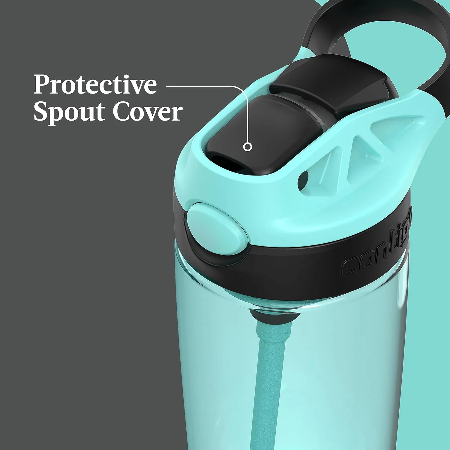 Contigo Aubrey Leak-Proof Spill-Proof Water Bottle 20oz. 2 Pack Jade/Licorice & Juniper/Jade