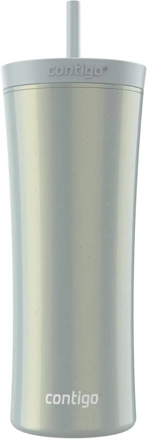 Contigo AUTOCLOSE Shake & Go 20oz Tumbler, Shaker Bottle for Protein Mixes, Blender Bottle, Macaroon