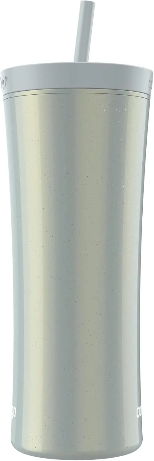 Contigo AUTOCLOSE Shake & Go 20oz Tumbler, Shaker Bottle for Protein Mixes, Blender Bottle, Macaroon