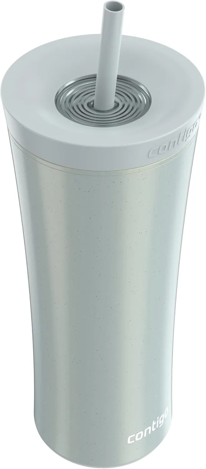 Contigo AUTOCLOSE Shake & Go 20oz Tumbler, Shaker Bottle for Protein Mixes, Blender Bottle, Macaroon