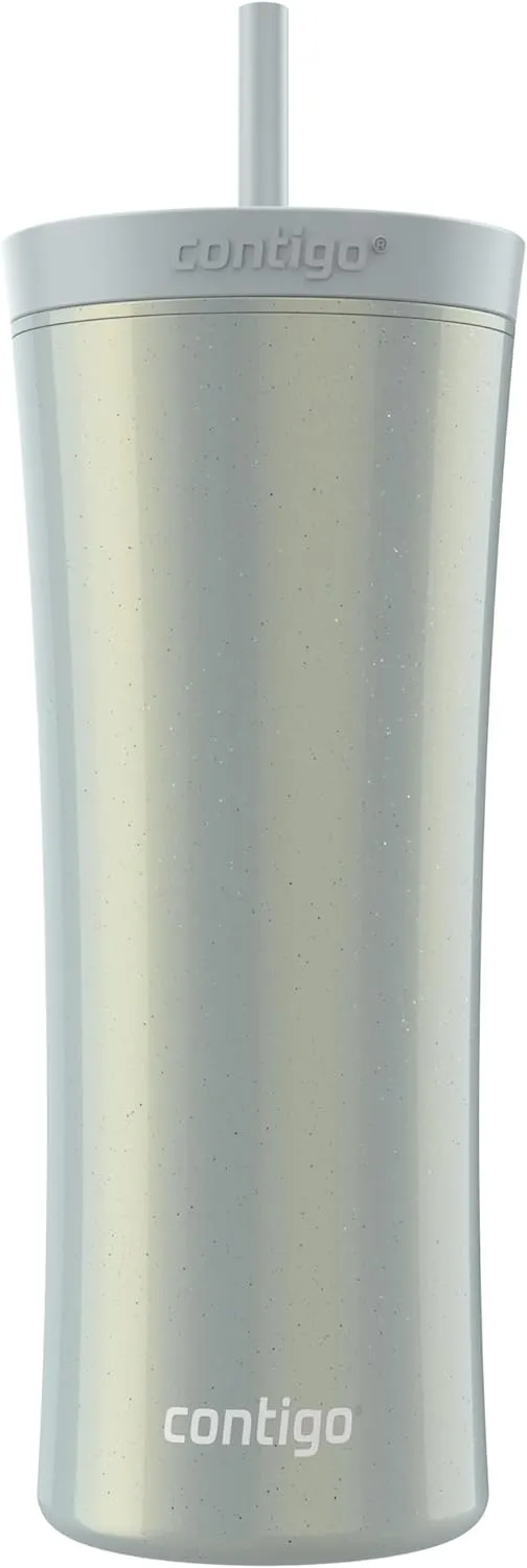 Contigo AUTOCLOSE Shake & Go 20oz Tumbler, Shaker Bottle for Protein Mixes, Blender Bottle, Macaroon