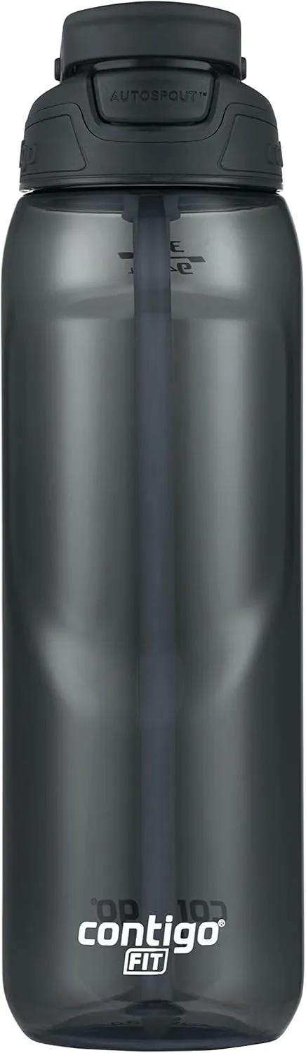 Contigo Fit Autospout Water Bottle, 32oz, Licorice Grey
