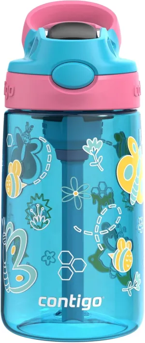 Contigo Kid's 14 oz. AutoSpout Straw Water Bottle - Blue Raspberry/Azalea