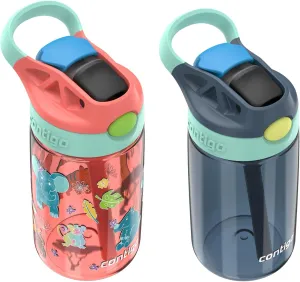 Contigo Kids Water Bottle with Redesigned AUTOSPOUT Straw, 14 oz, 2-Pack