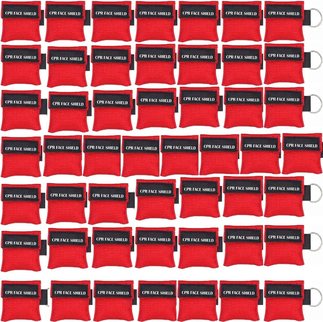 CPR Face Shield Mask Red 12pcs and Red 50pcs