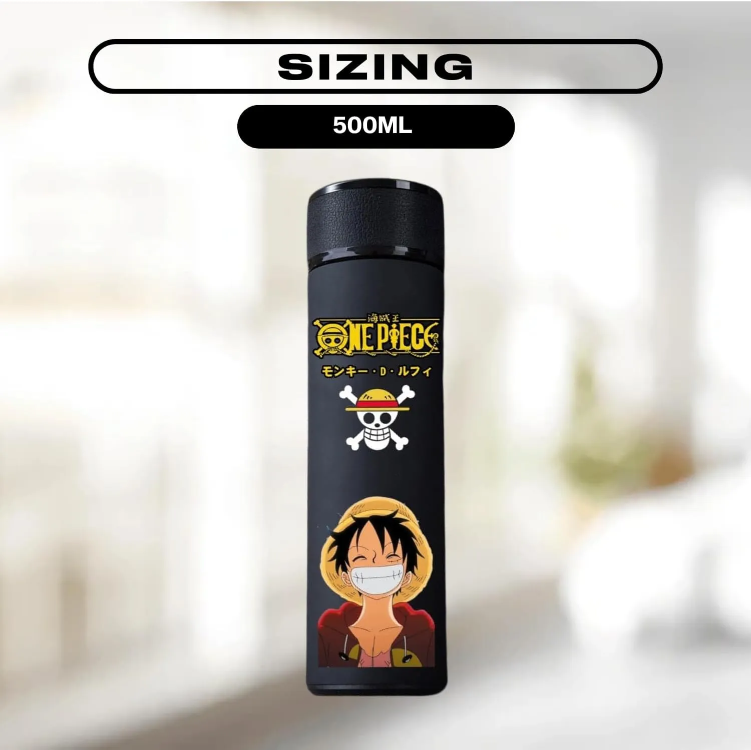 CROWN Anime Water Bottle - Stylish Gallon Water Bottle Leak Proof Water Bottles Gym Sports Travel Running Water Jug Holder (1A)