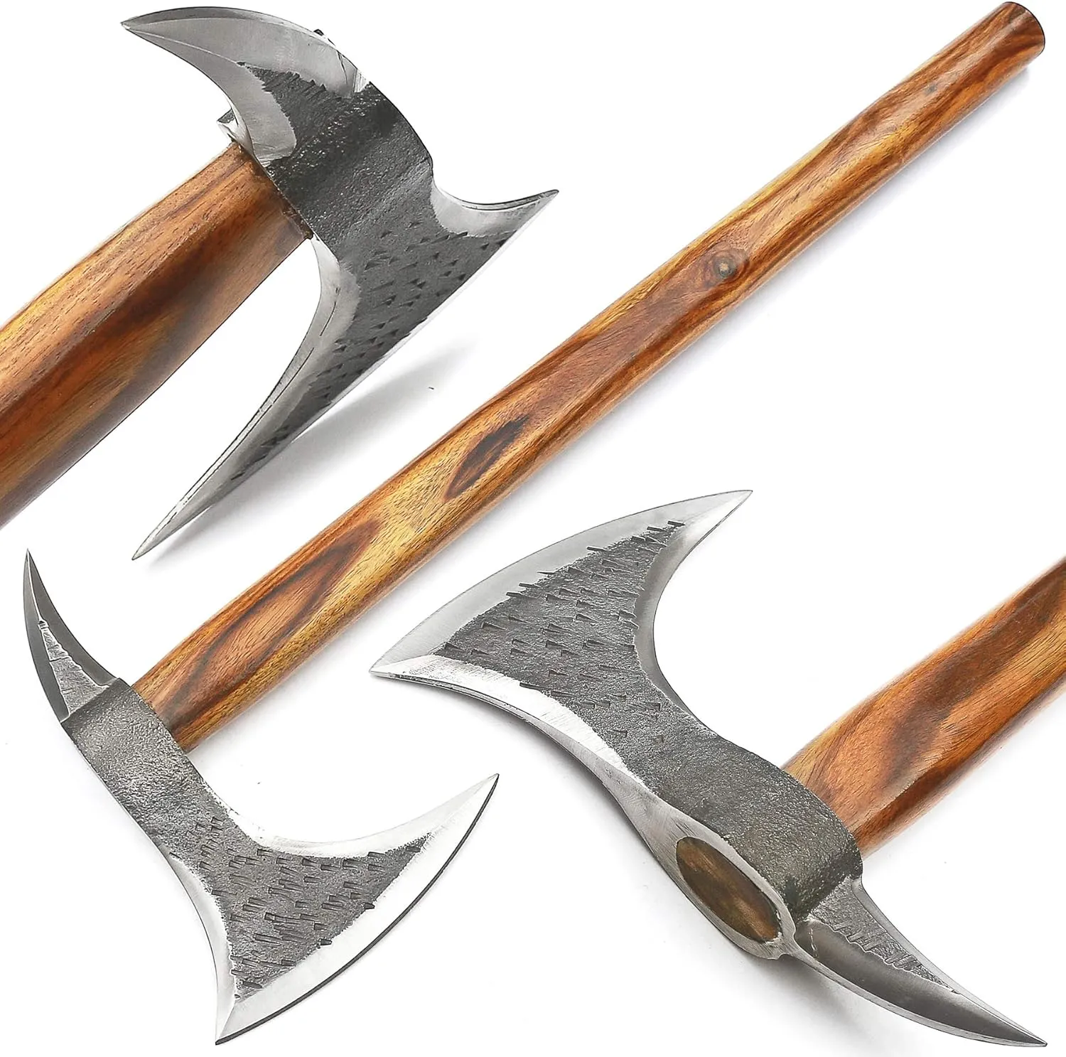 Custom Hand Hammer Forged 1095 Steel Axe/Hatchet, 20 Inch Wooden Handle S510