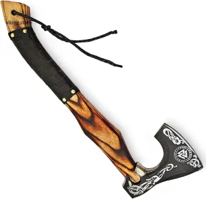 Custom Handmade Viking Medieval Axe with Gift,Hand Axe, Gifts for Men,Camping Tomahawk,Bearded