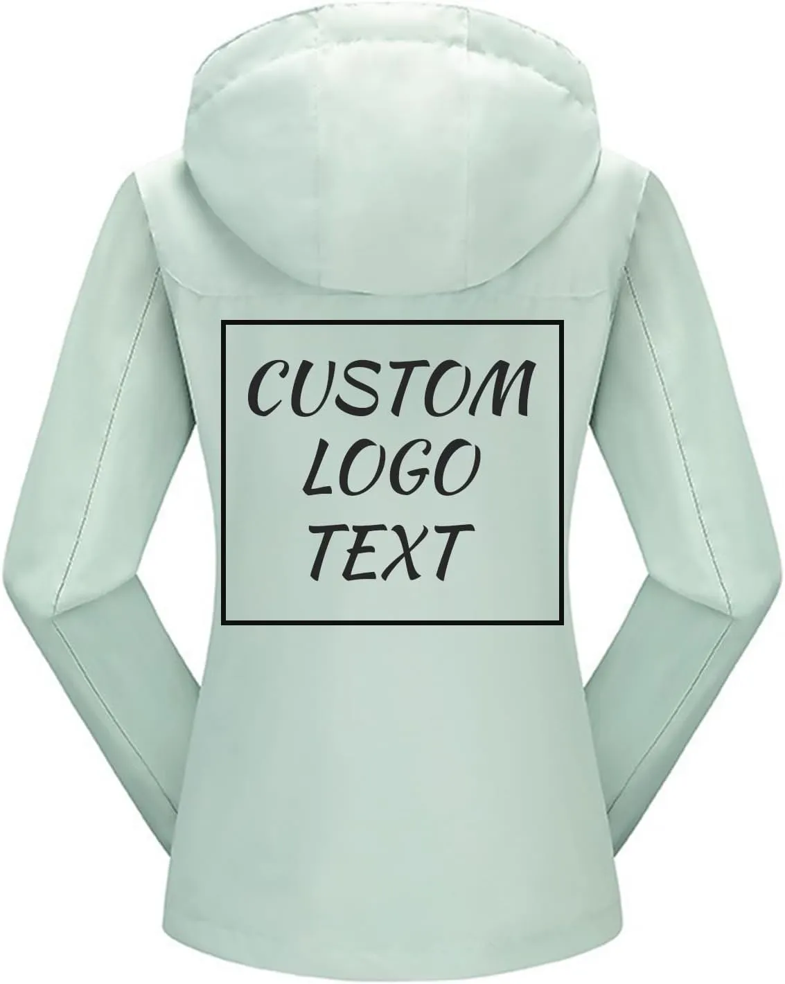 Custom Logo Women's Waterproof Rain Jacket Lightweight Hooded Raincoat for Hiking Travel Outdoor