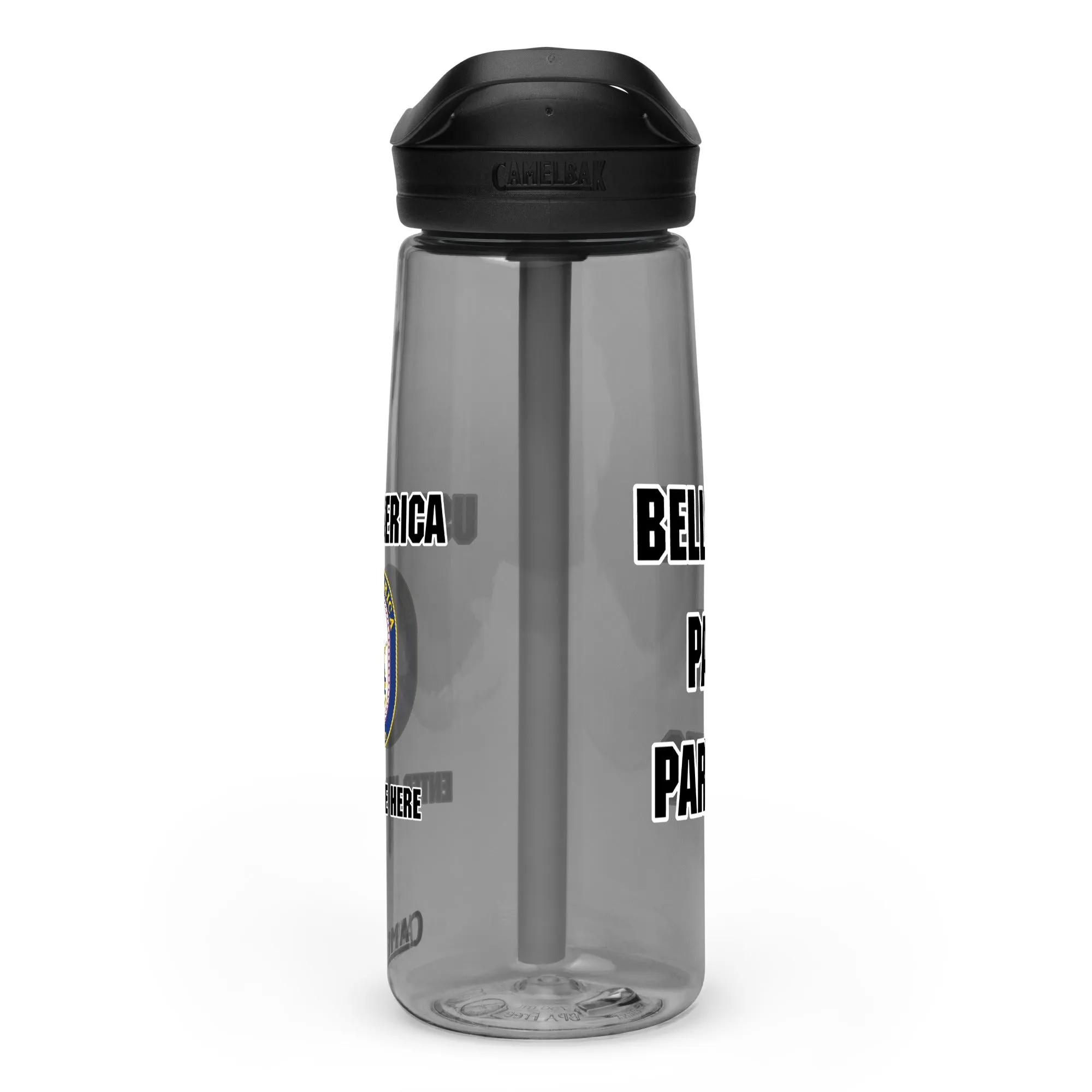 Customizable USS AMERICA Sports water bottle