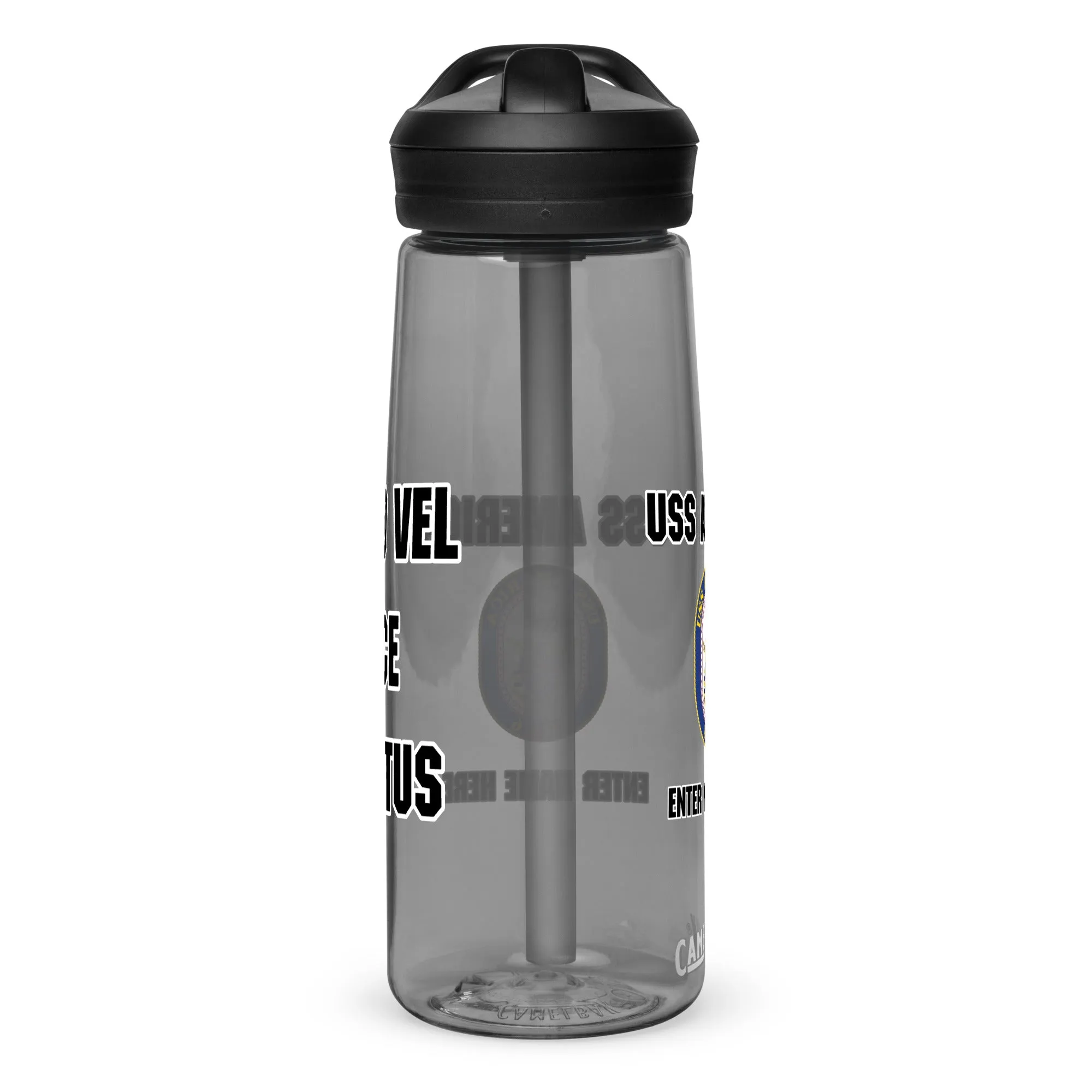 Customizable USS AMERICA Sports water bottle