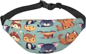 Cute Little Animals Men'S And Women'S Waist Pack, Crossbody Bag With Adjustable Belt For Running, Traveling, Sports, Hiking