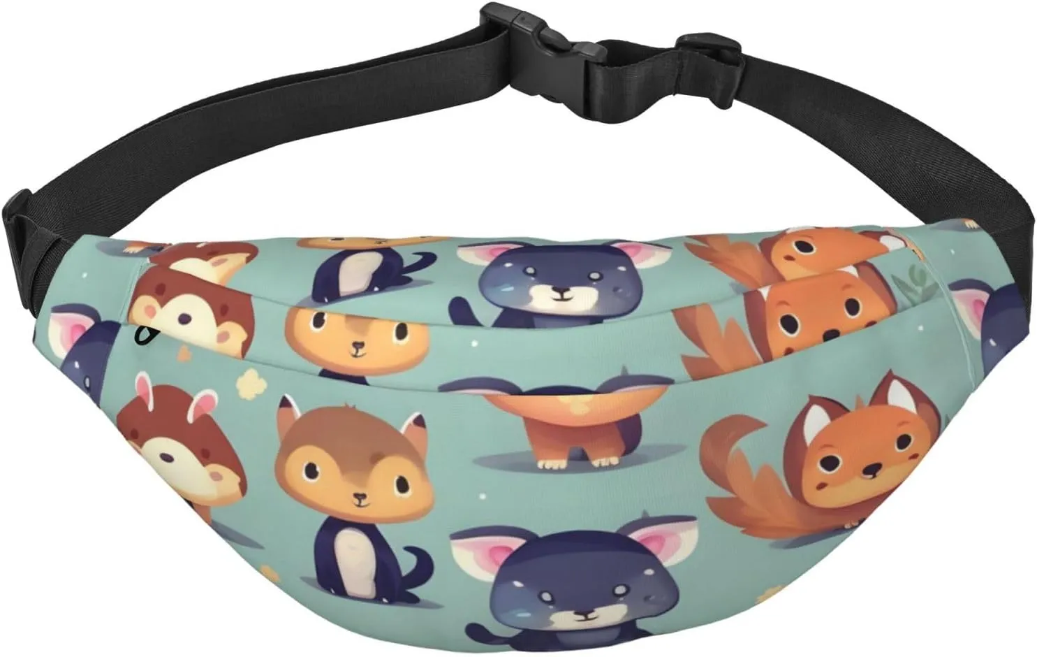 Cute Little Animals Men'S And Women'S Waist Pack, Crossbody Bag With Adjustable Belt For Running, Traveling, Sports, Hiking