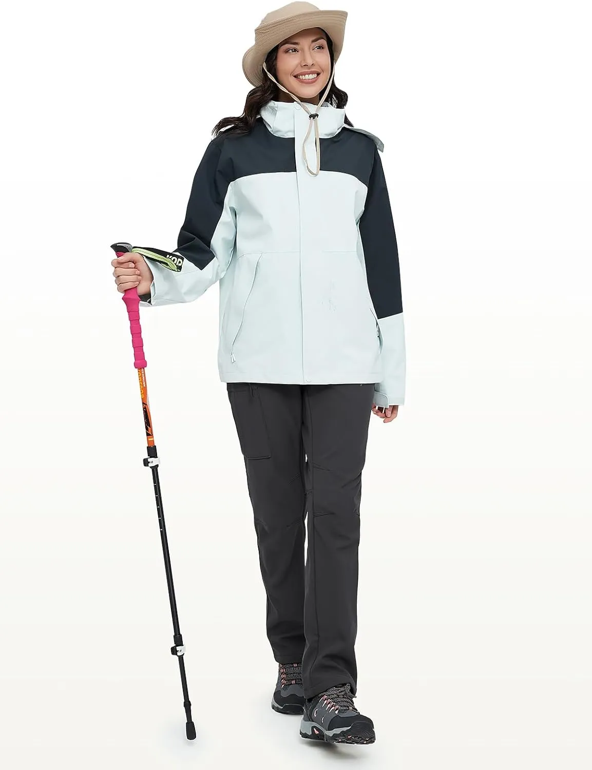 Cycorld Women's-Ski-Snow-Pants, Fleece Lined Water Resistant Windproof Pants Winter Hiking Softshell Pants for Women