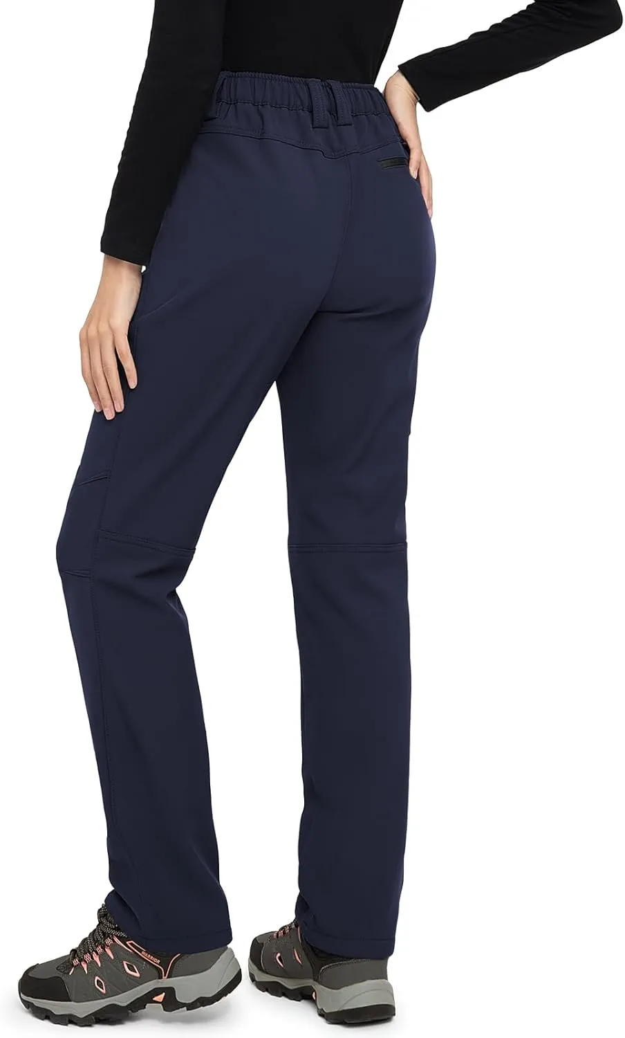 Cycorld Women's-Ski-Snow-Pants, Fleece Lined Water Resistant Windproof Pants Winter Hiking Softshell Pants for Women