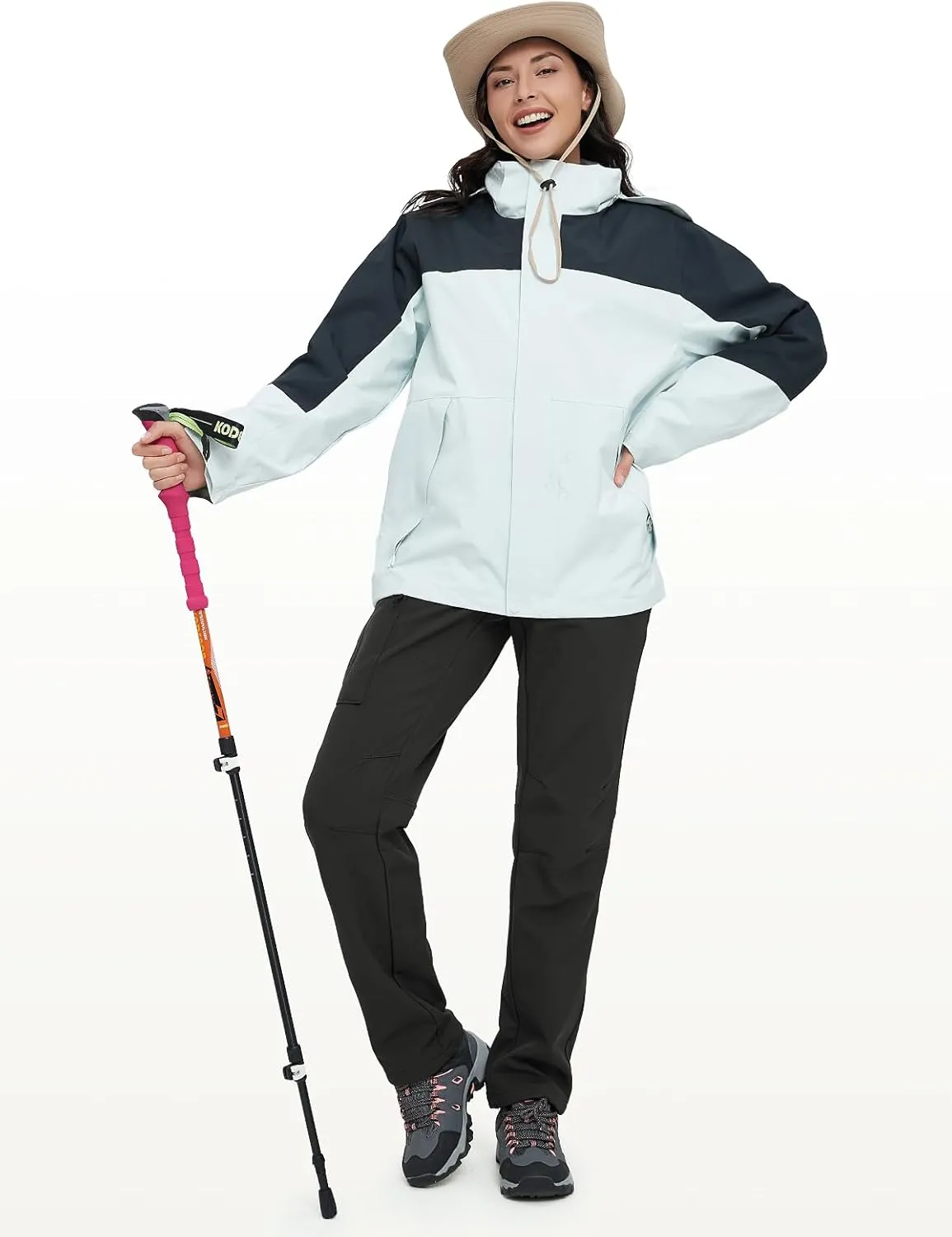 Cycorld Women's-Ski-Snow-Pants, Fleece Lined Water Resistant Windproof Pants Winter Hiking Softshell Pants for Women