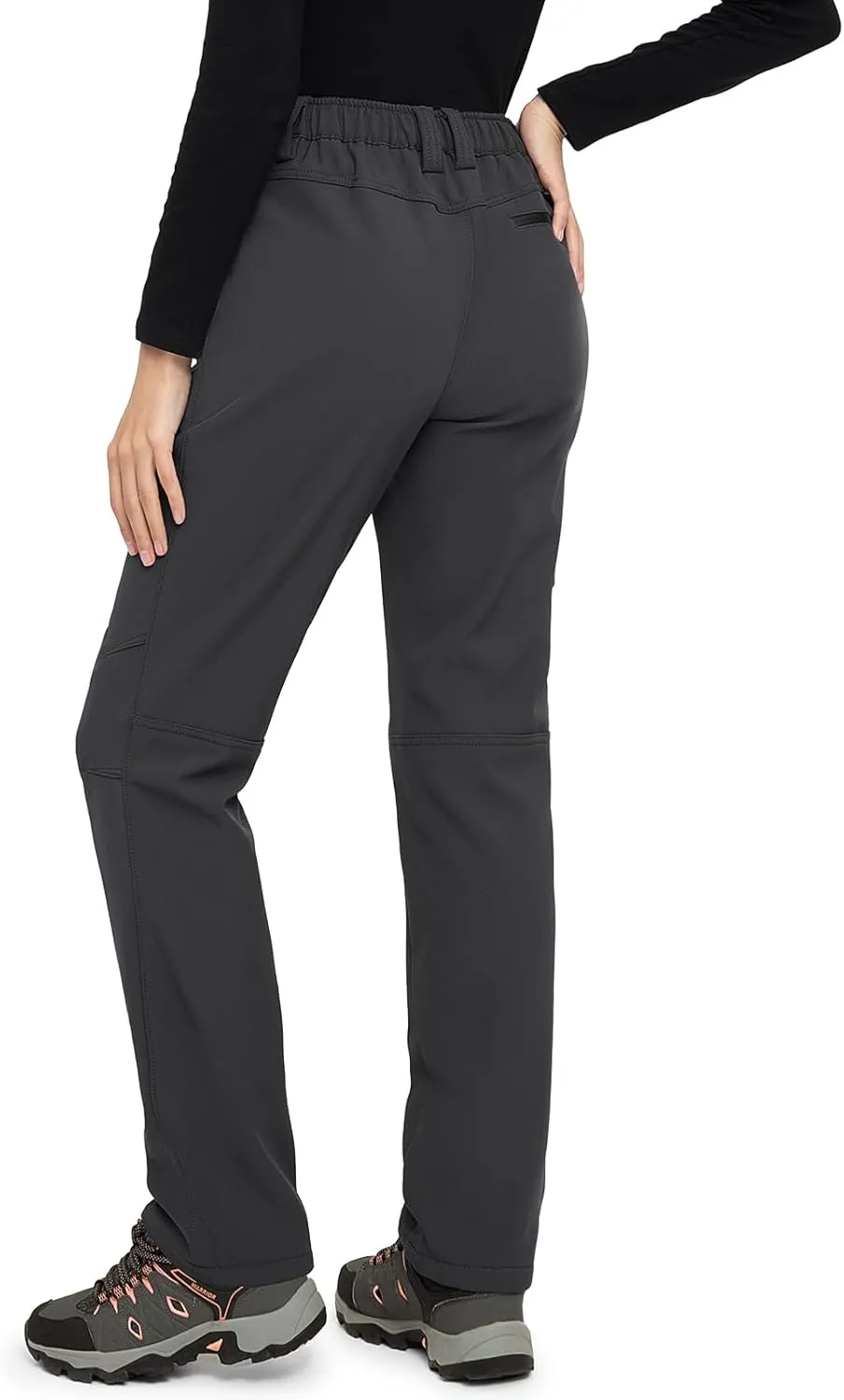 Cycorld Women's-Ski-Snow-Pants, Fleece Lined Water Resistant Windproof Pants Winter Hiking Softshell Pants for Women