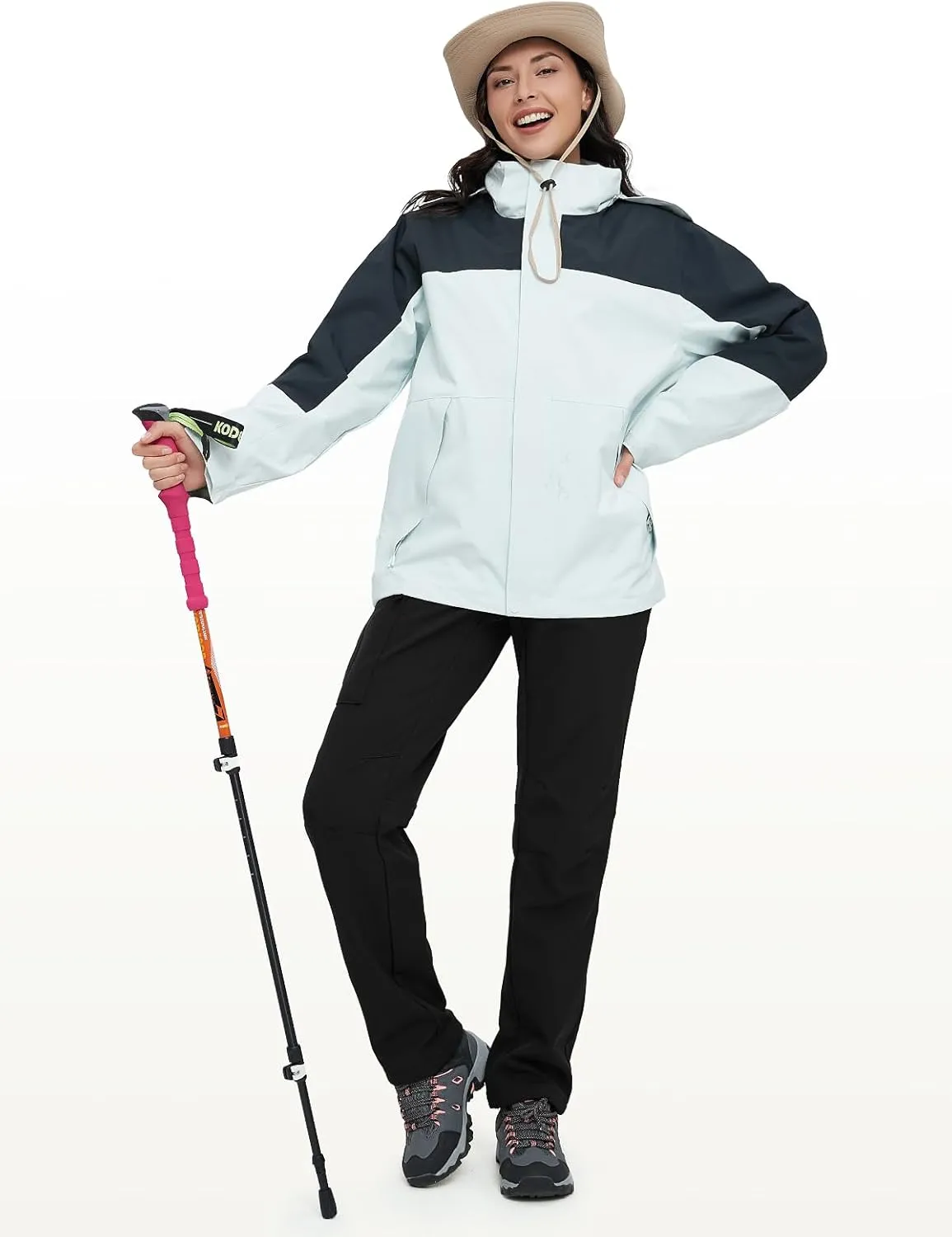Cycorld Women's-Ski-Snow-Pants, Fleece Lined Water Resistant Windproof Pants Winter Hiking Softshell Pants for Women