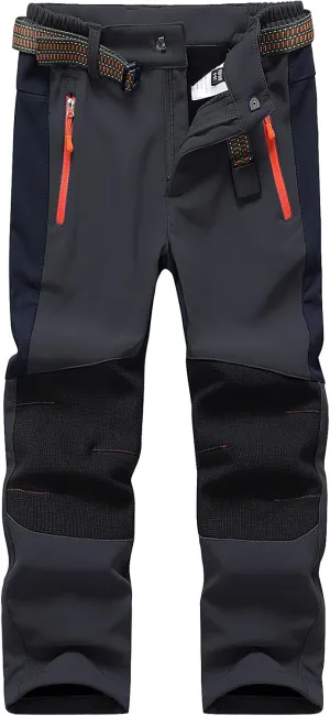 DAFENGEA Kids Snow Ski Pants Hiking Boys Girls Outdoor Waterproof Windproof Fleece Warm Snowboard Pants