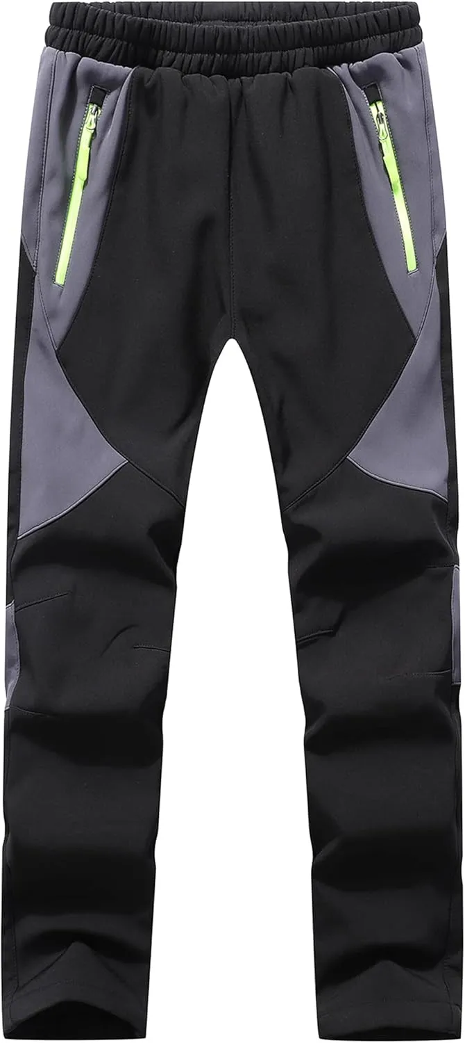 DAFENGEA Kids Snow Ski Pants Hiking Boys Girls Outdoor Waterproof Windproof Fleece Warm Snowboard Pants