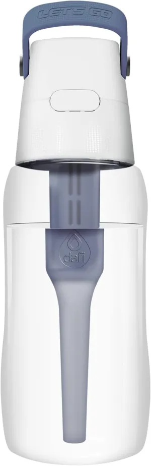 DAFI Filter Bottle Solid | Colour Grey 0.5 L | Eliminates Chlorine Taste and Odour, Use at Home During Training, in The Gym